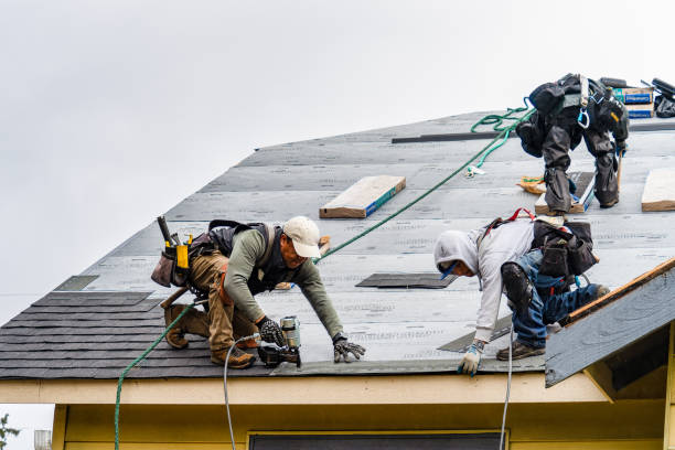 Professional Gutter Installation technician working in Hays, MT